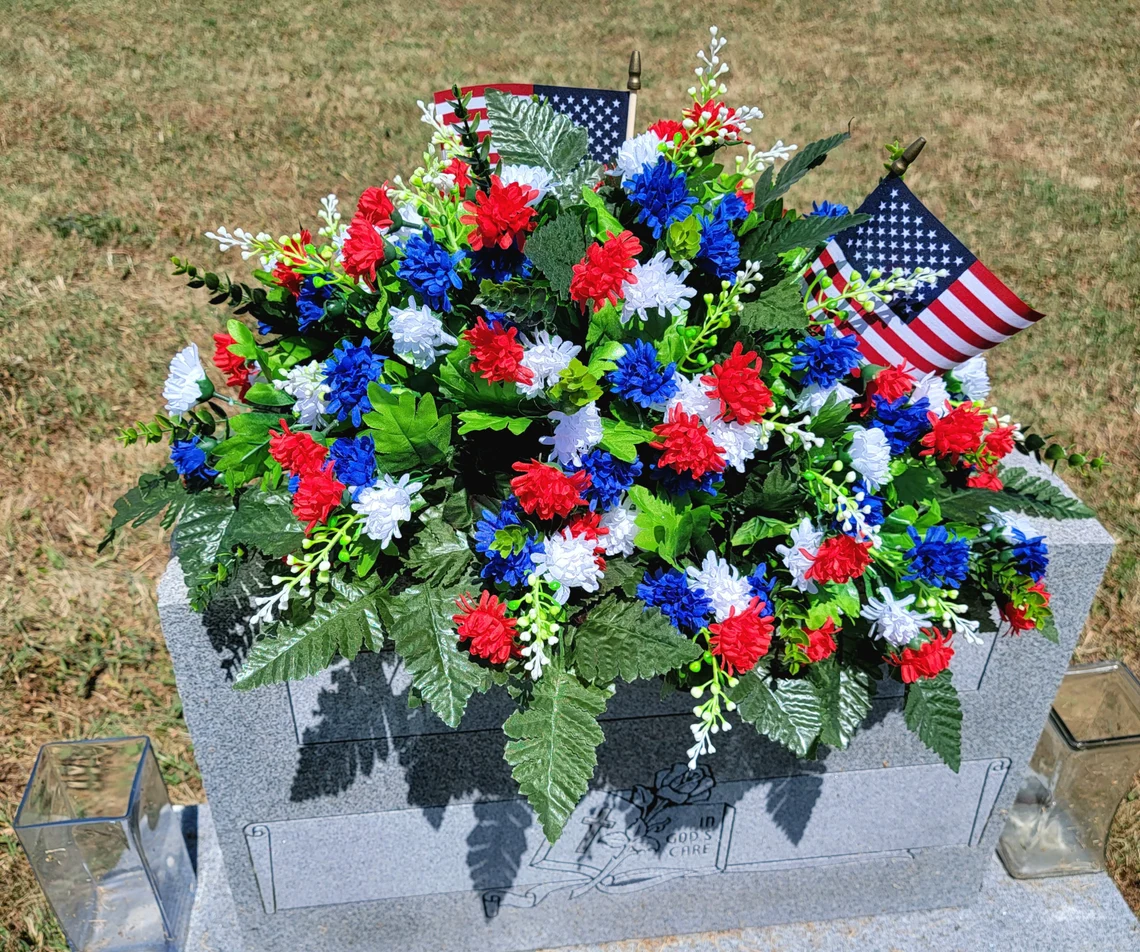 Patriotic Pride Headstone Saddle